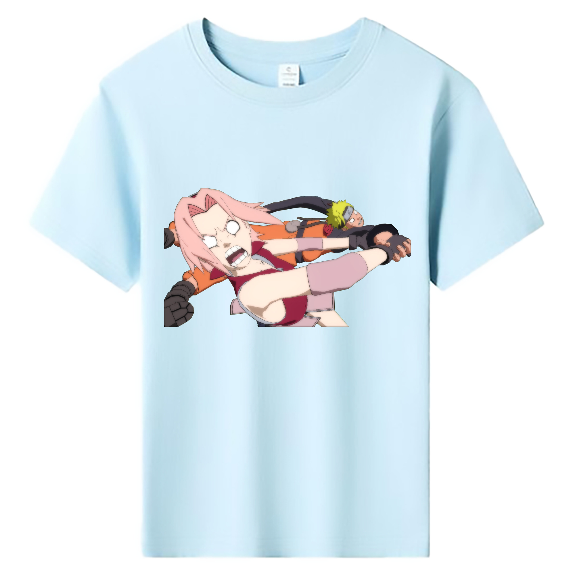 （画像用） NARUTO -ナルト- 春野サクラ Haruno Sakura 綿100％キッズTシャツ（フロントプリント）
